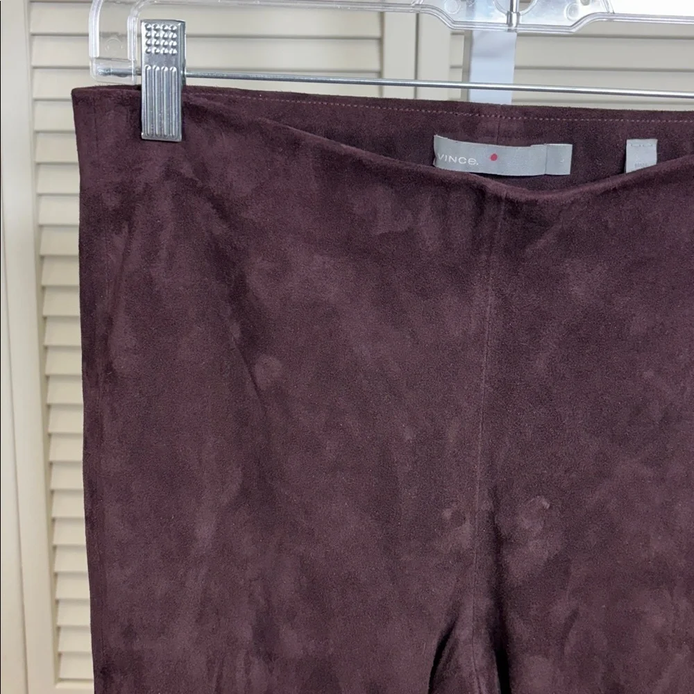 Vince. Stretch Suede Split Hem Cropped Pants Large